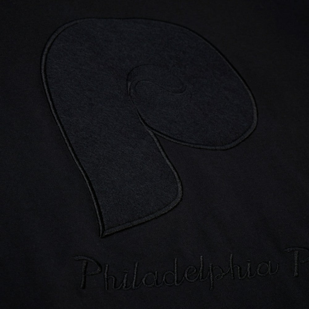 Philadelphia Phillies Women's Cooperstown Collection Phantom Cropped T-Shirt Black