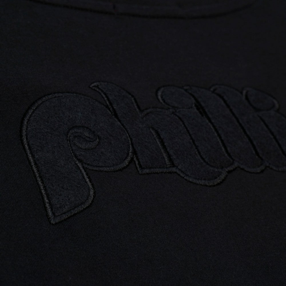 Philadelphia Phillies Women's Cooperstown Collection Phantom Cropped T-Shirt Black