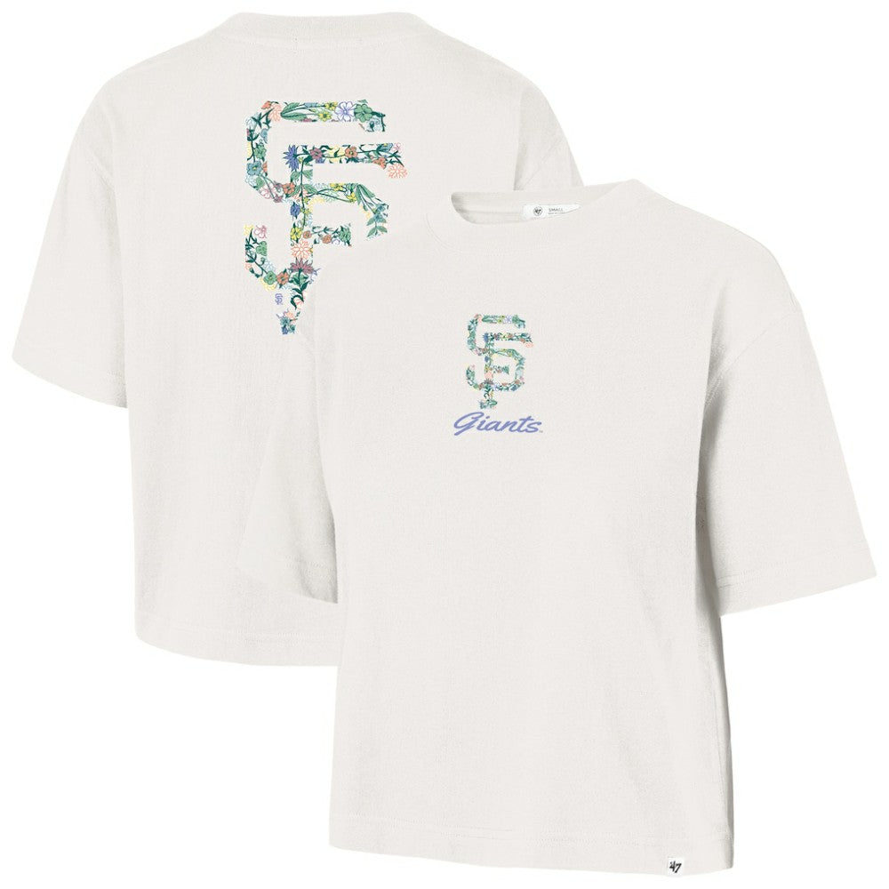 San Francisco Giants Women's Full Bloom Cropped T-Shirt Natural