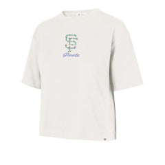 San Francisco Giants Women's Full Bloom Cropped T-Shirt Natural