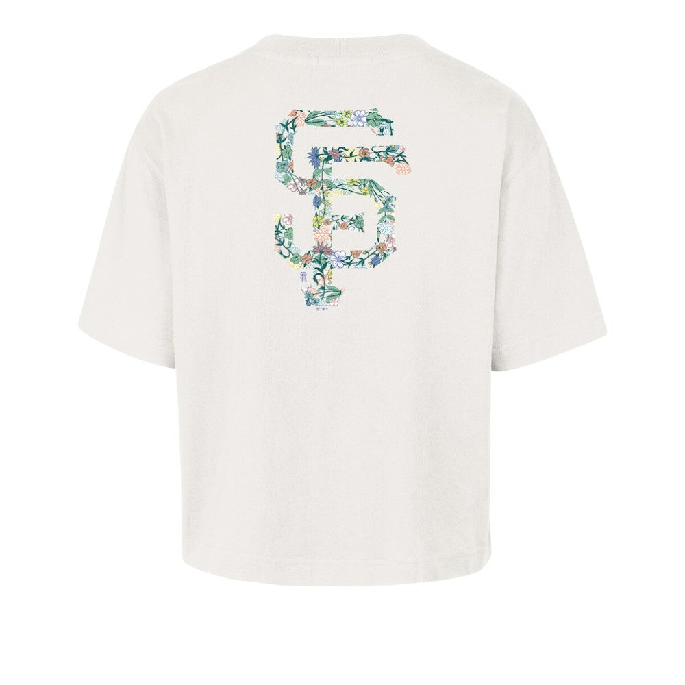 San Francisco Giants Women's Full Bloom Cropped T-Shirt Natural