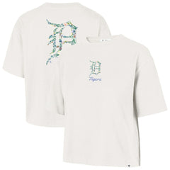 Detroit Tigers Women's Full Bloom Cropped T-Shirt Natural