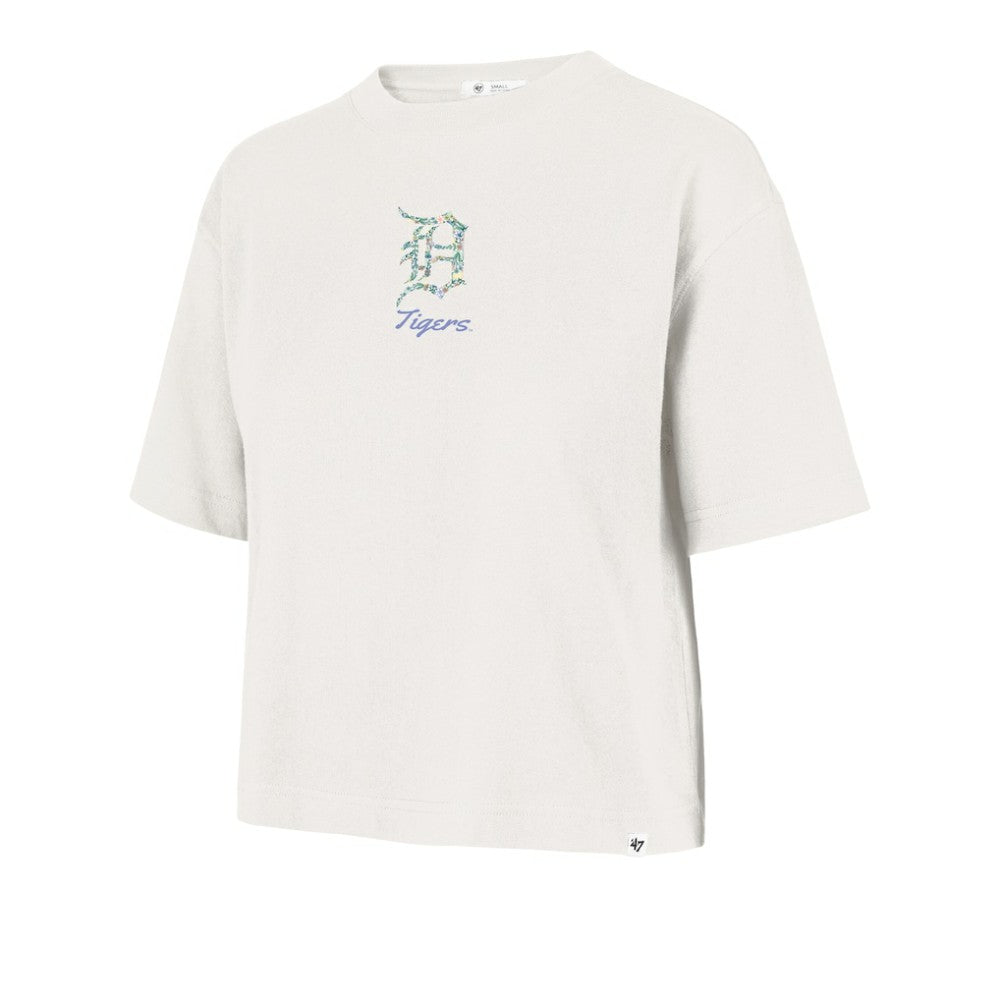 Detroit Tigers Women's Full Bloom Cropped T-Shirt Natural