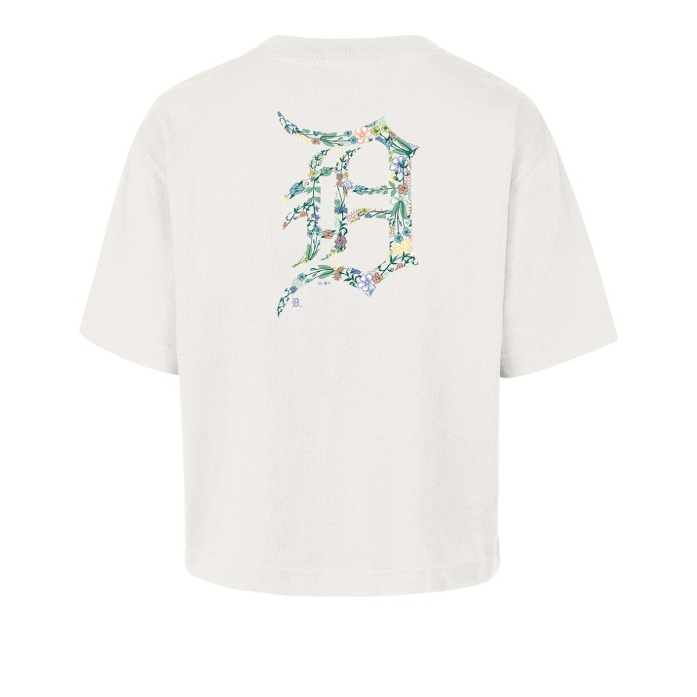Detroit Tigers Women's Full Bloom Cropped T-Shirt Natural