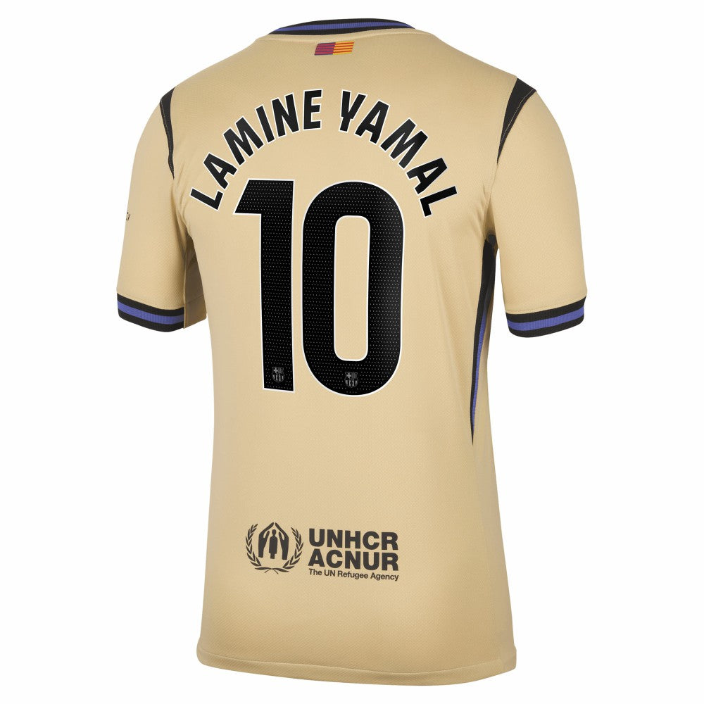 Lamine Yamal Barcelona 2025/26 Away Stadium Replica Jersey - Gold online