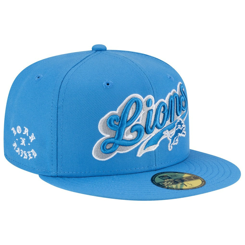 Detroit Lions New Era Born x Raised 59FIFTY Fitted Hat - Blue for sale