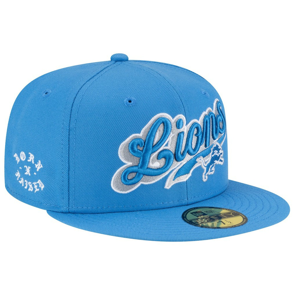 Detroit Lions New Era Born x Raised 59FIFTY Fitted Hat - Blue for sale