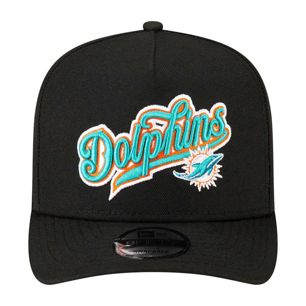 Miami Dolphins New Era Born x Raised A-Frame 9FIFTY Snapback Hat - Black discount