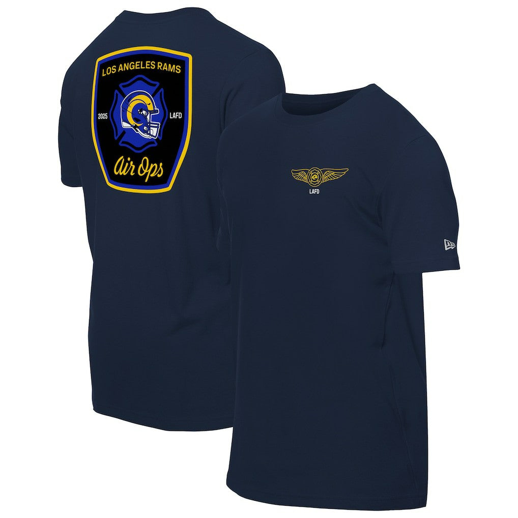 Los Angeles Rams x LAFD New Era Air Ops T-Shirt - Navy cheap