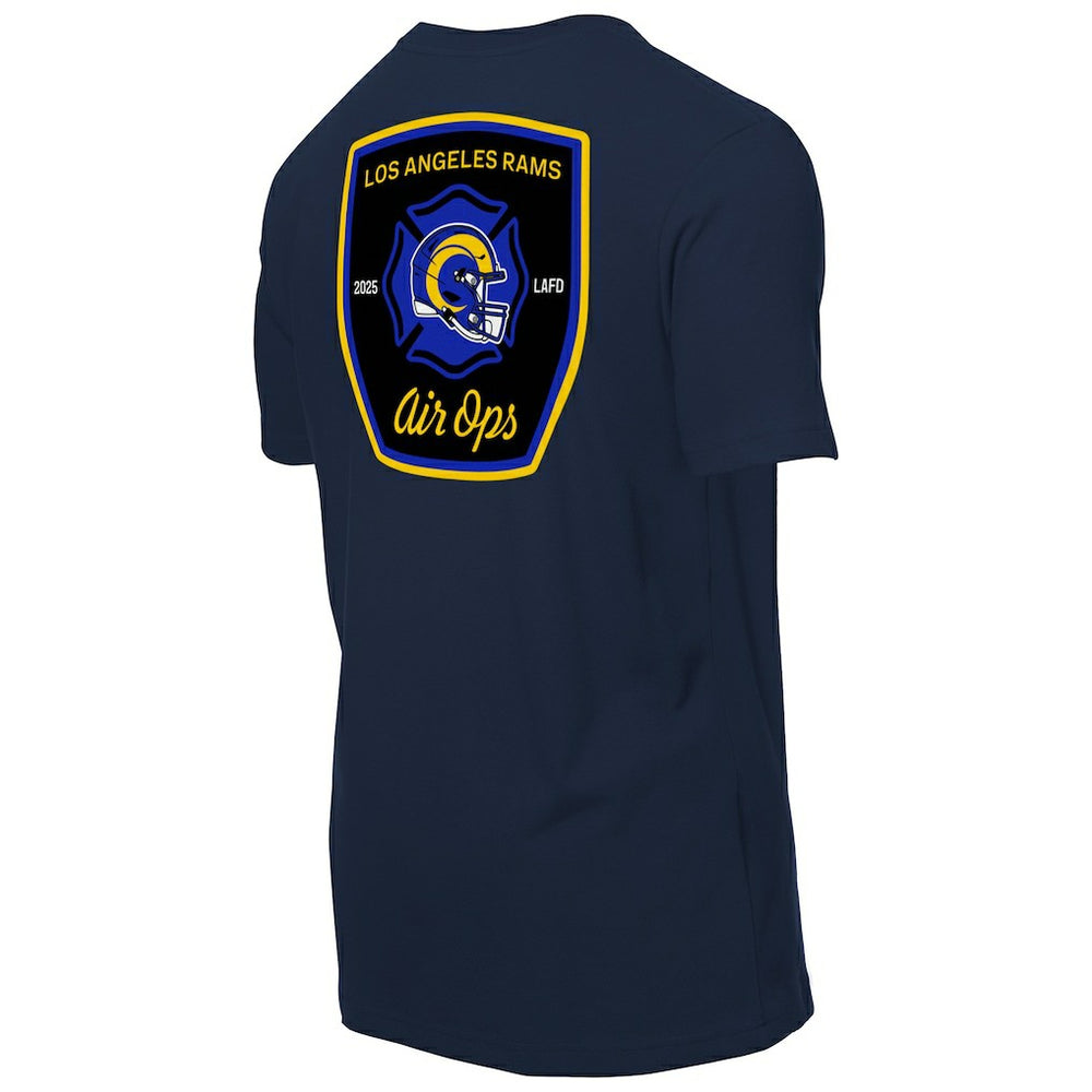 Los Angeles Rams x LAFD New Era Air Ops T-Shirt - Navy cheap