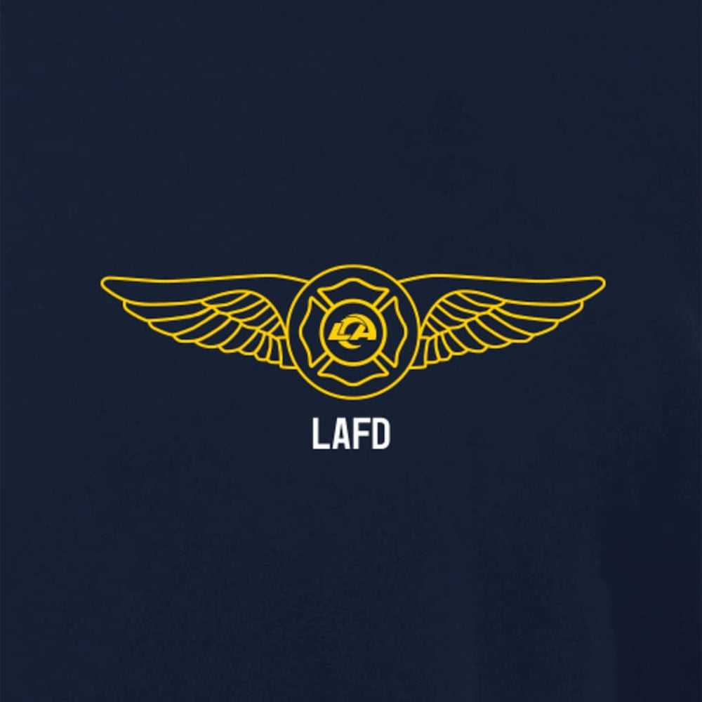 Los Angeles Rams x LAFD New Era Air Ops T-Shirt - Navy cheap