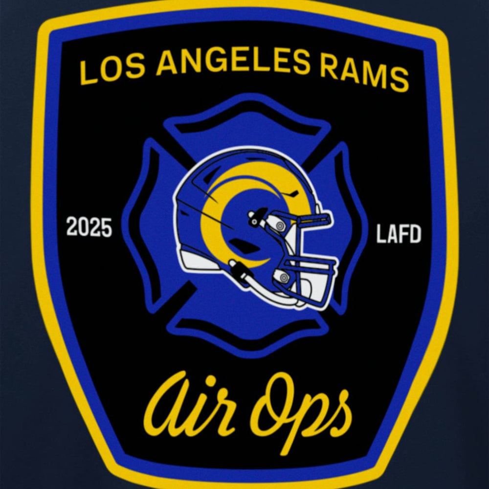 Los Angeles Rams x LAFD New Era Air Ops T-Shirt - Navy cheap