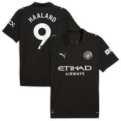 Erling Haaland Manchester City 2025/26 Away Replica Player Jersey - Black cheap