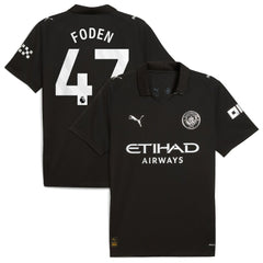 Phil Foden Manchester City 2025/26 Away Replica Player Jersey - Black discount