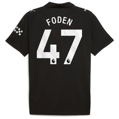Phil Foden Manchester City 2025/26 Away Replica Player Jersey - Black discount