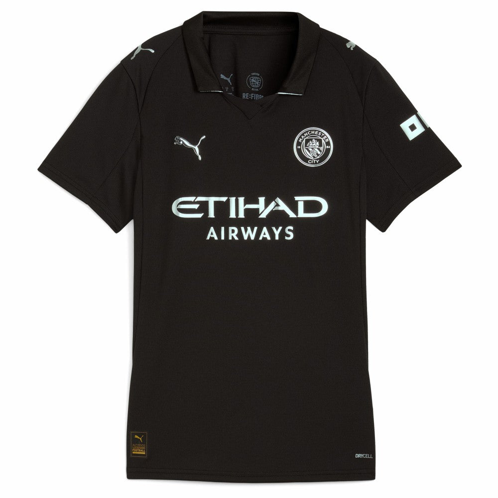 Erling Haaland Manchester City Women's 2025/26 Away Replica Player Jersey - Black on sale