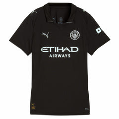 Erling Haaland Manchester City Women's 2025/26 Away Replica Player Jersey - Black on sale