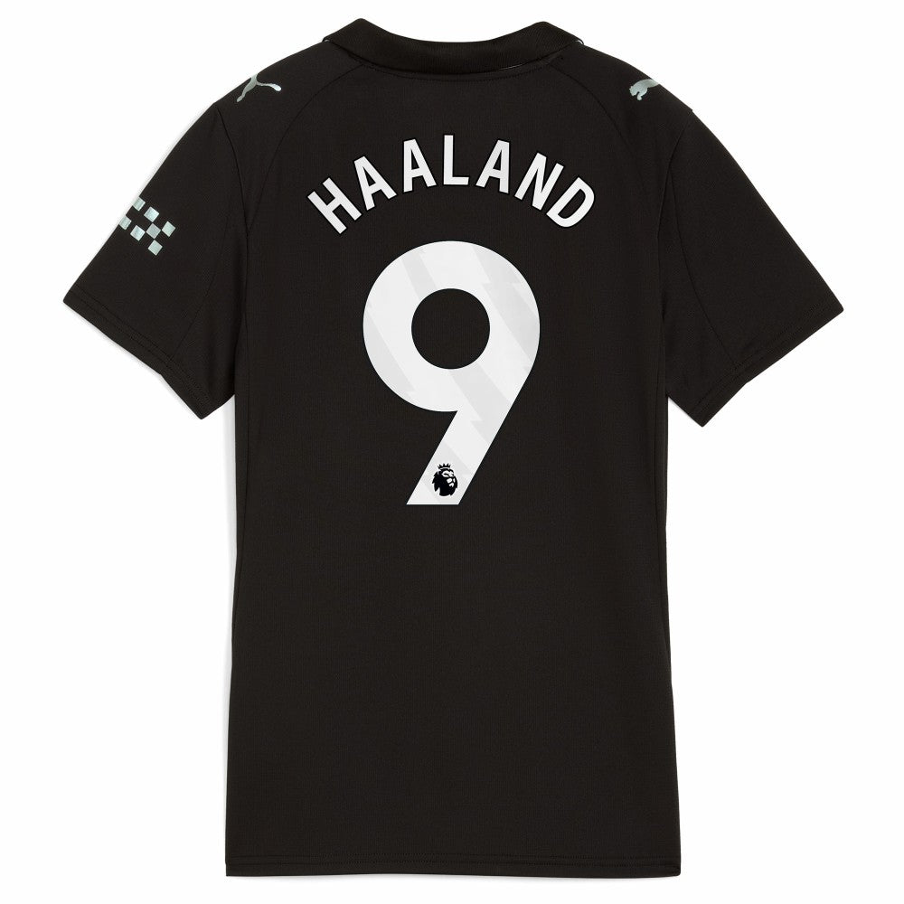 Erling Haaland Manchester City Women's 2025/26 Away Replica Player Jersey - Black on sale