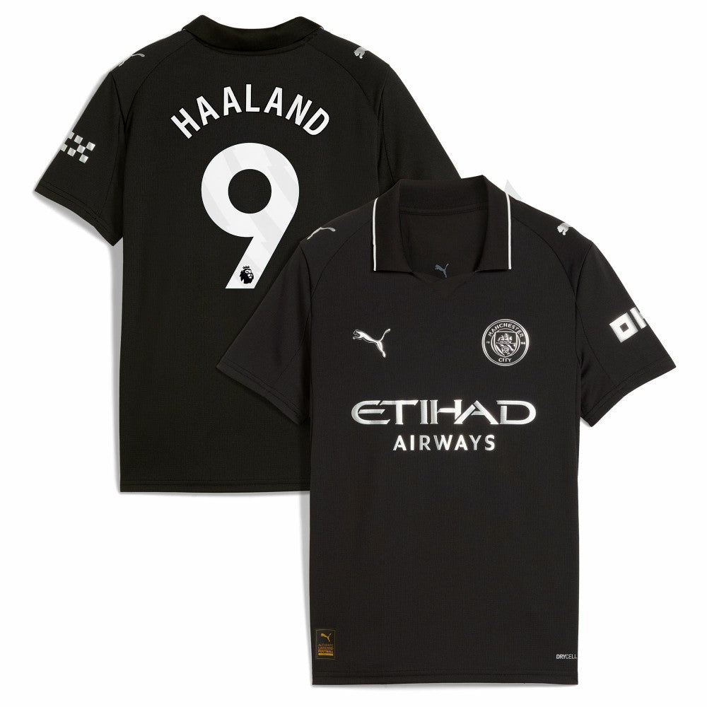 Erling Haaland Manchester City Youth 2025/26 Away Replica Player Jersey - Black discount