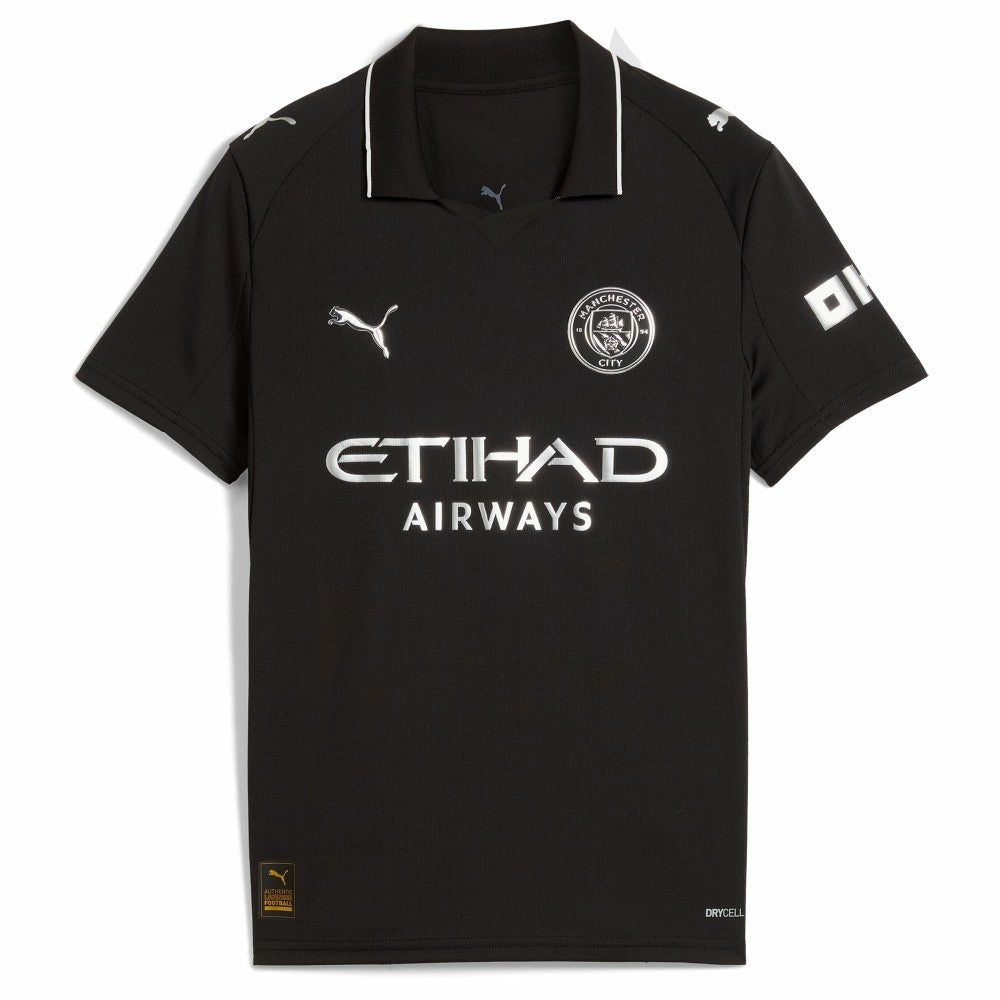 Erling Haaland Manchester City Youth 2025/26 Away Replica Player Jersey - Black discount