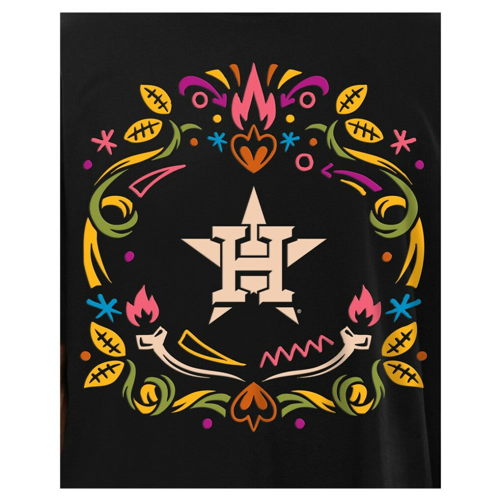 Houston Astros Día de los Muertos T-Shirt Black