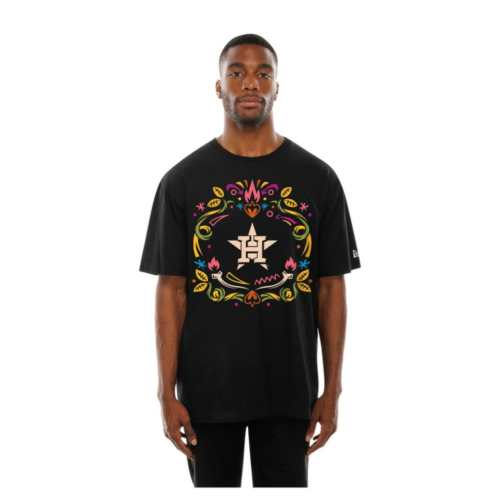 Houston Astros Día de los Muertos T-Shirt Black