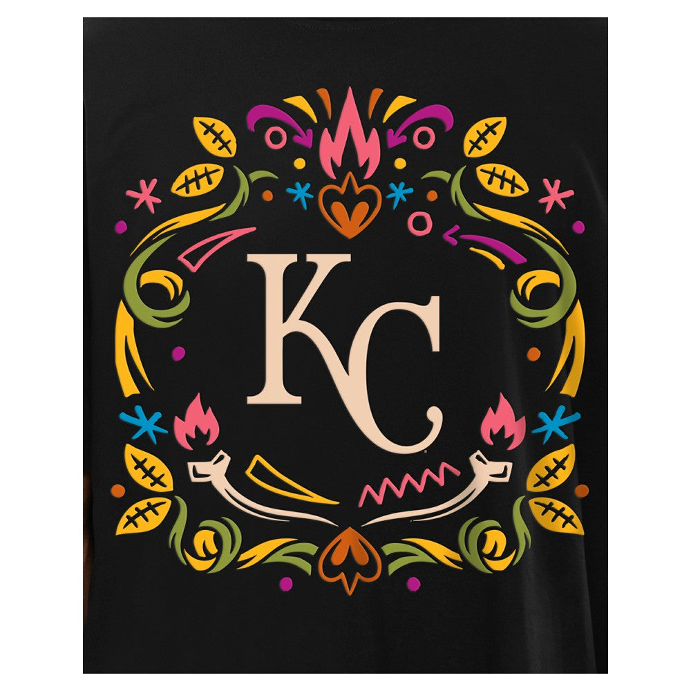 Kansas City Royals Día de los Muertos T-Shirt Black
