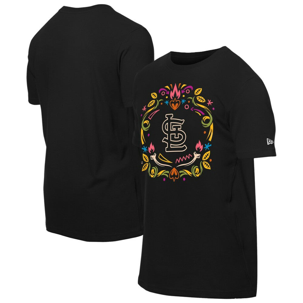 St. Louis Cardinals Día de los Muertos T-Shirt Black