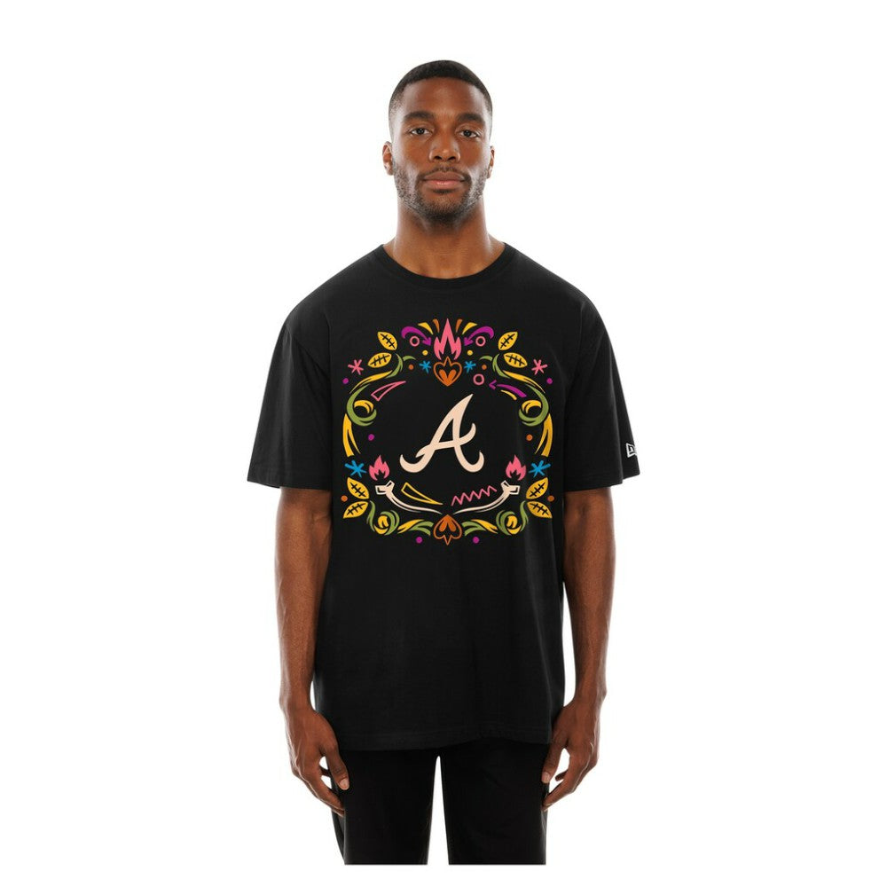 Atlanta Braves Día de los Muertos T-Shirt Black