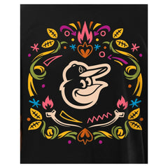 Baltimore Orioles Día de los Muertos T-Shirt Black