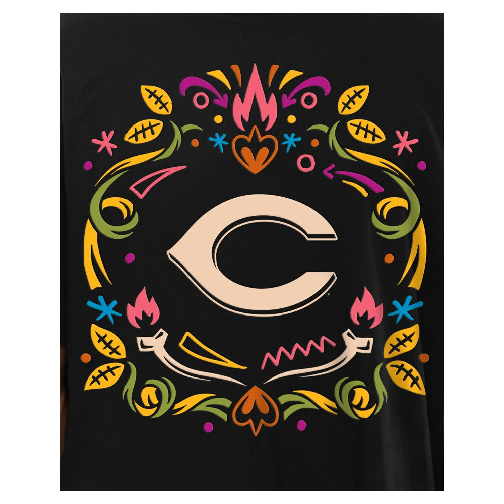 Cincinnati Reds Día de los Muertos T-Shirt Black