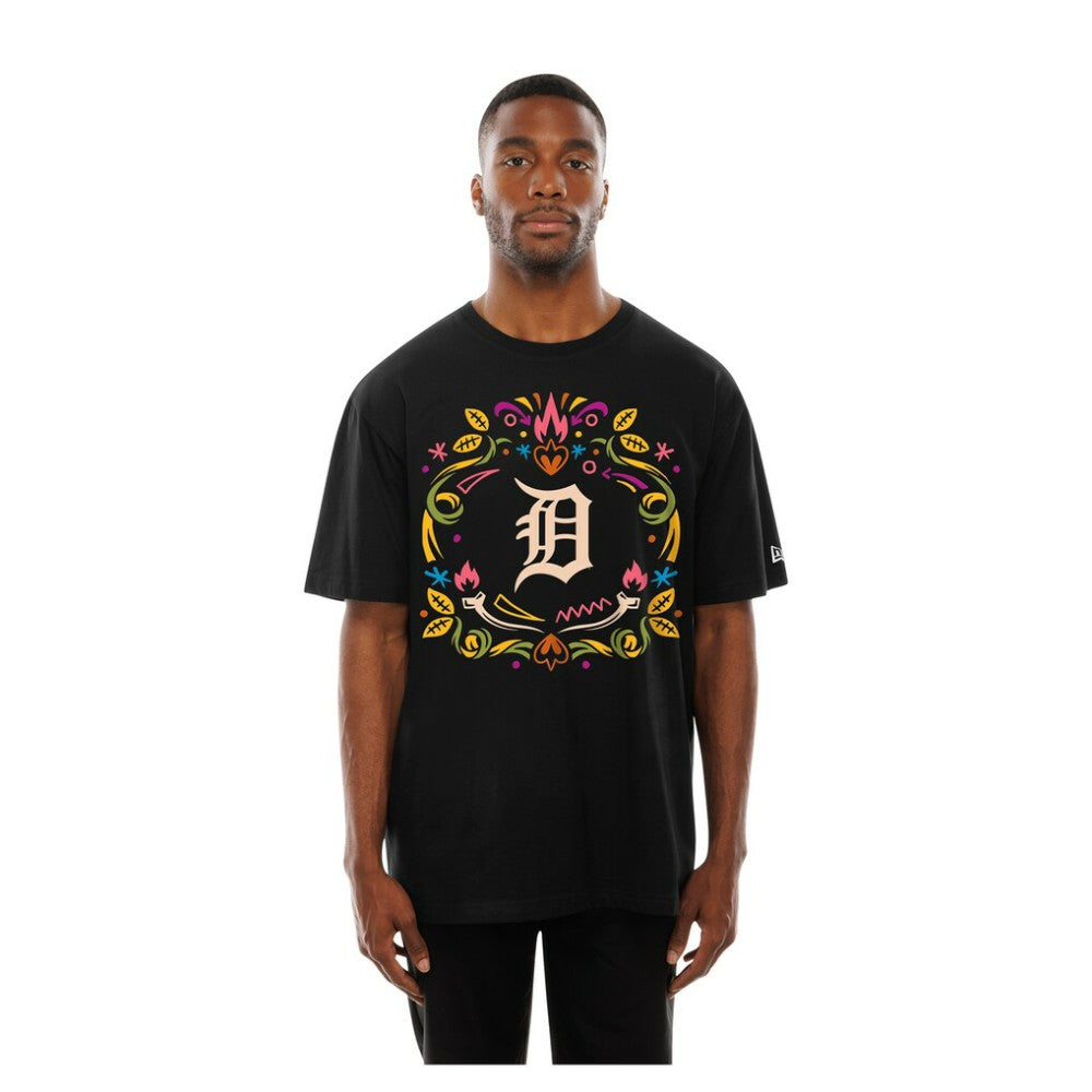 Detroit Tigers Día de los Muertos T-Shirt Black