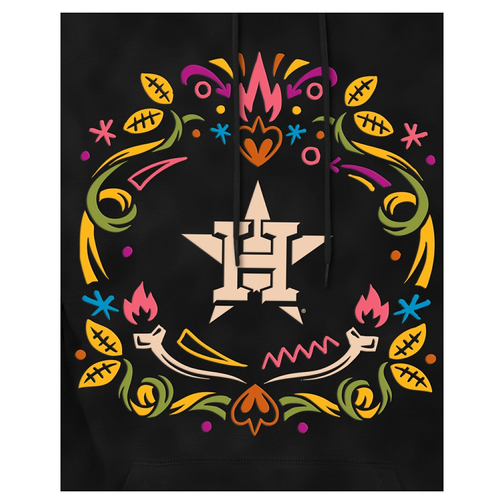 Houston Astros Día de los Muertos Brushed Fleece Hoodie Black