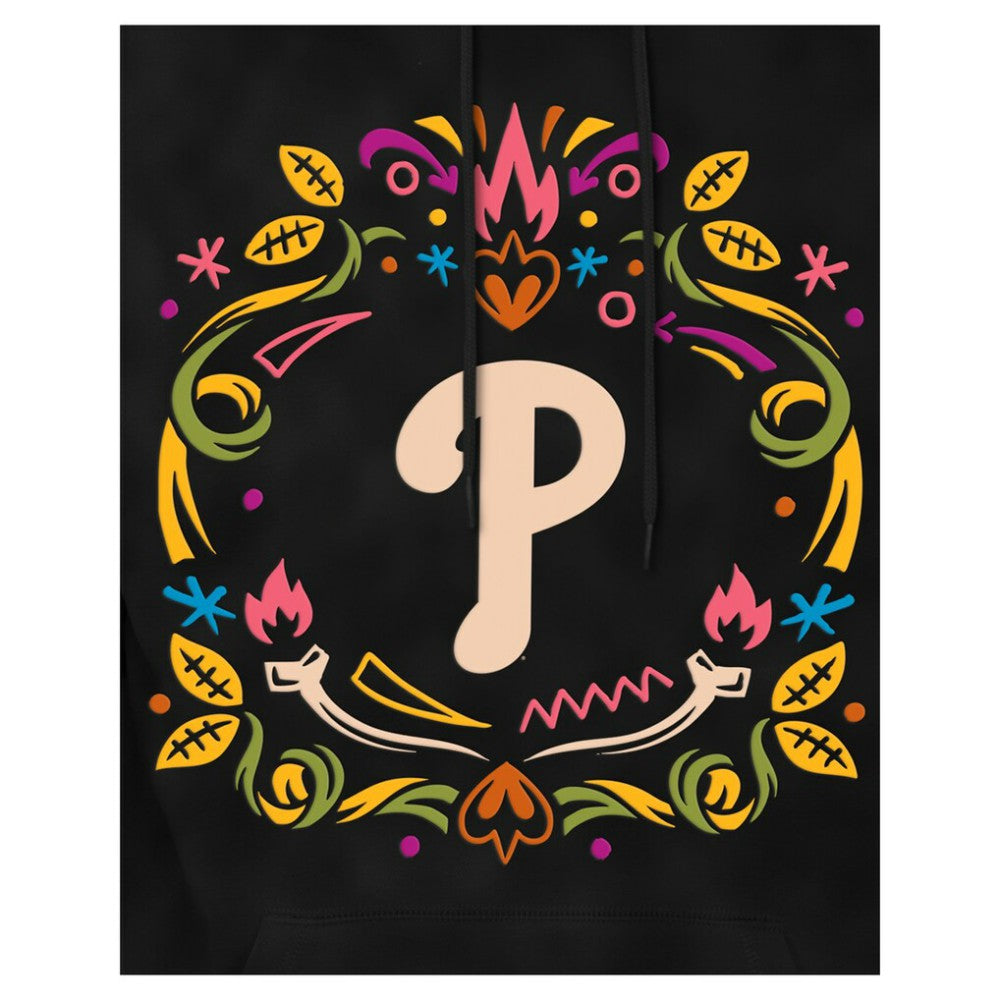 Philadelphia Phillies Día de los Muertos Brushed Fleece Hoodie Black