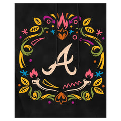 Atlanta Braves Día de los Muertos Brushed Fleece Hoodie Black