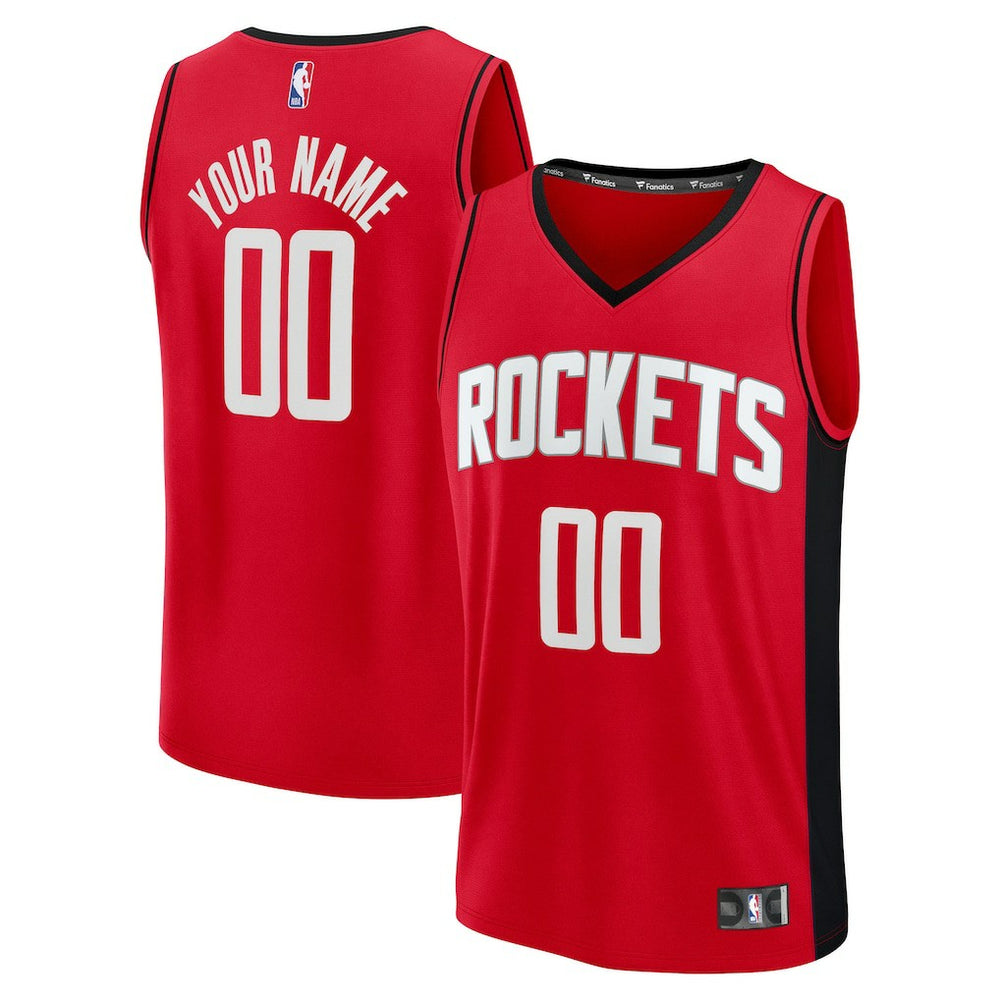Houston Rockets Fast Break Custom Jersey - Icon Edition - Red sale