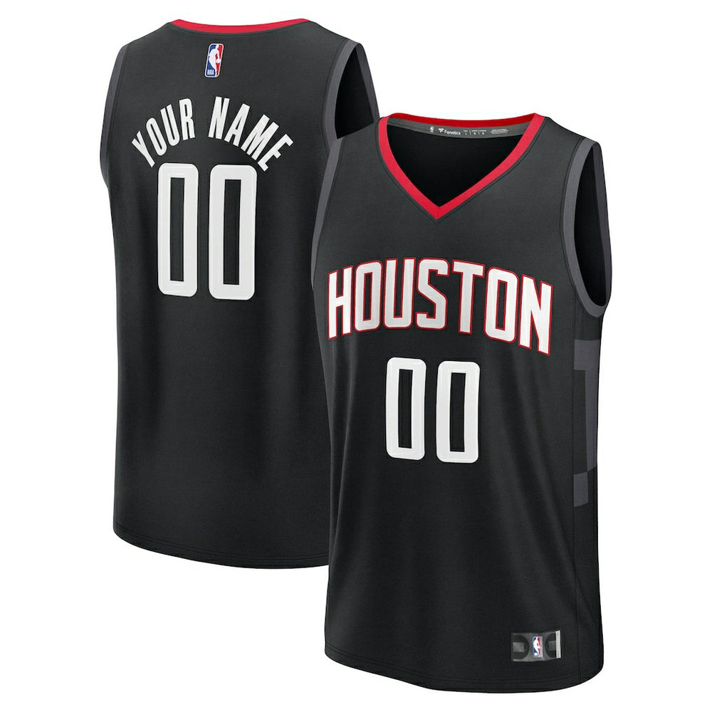 Houston Rockets Youth Fast Break Custom Jersey - Statement Edition - Black on sale