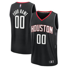 Houston Rockets Youth Fast Break Custom Jersey - Statement Edition - Black on sale
