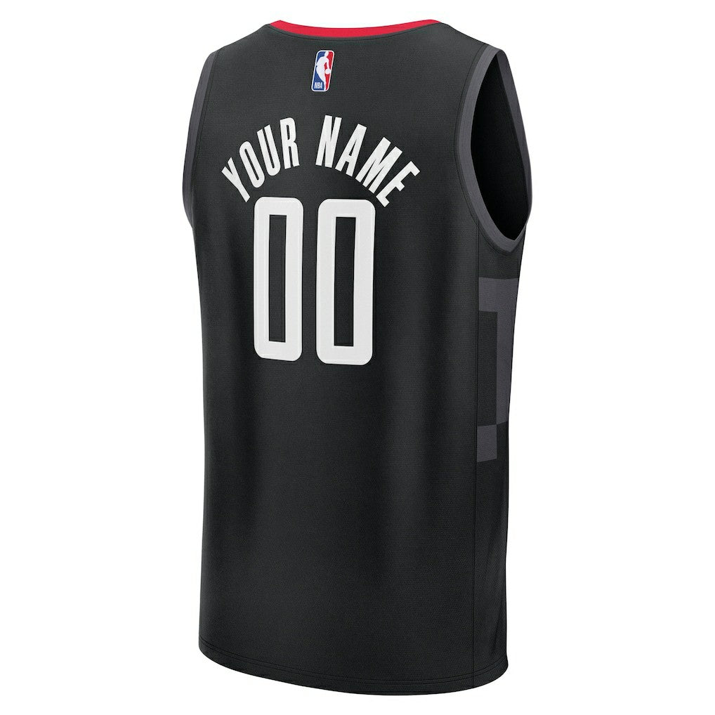 Houston Rockets Youth Fast Break Custom Jersey - Statement Edition - Black on sale