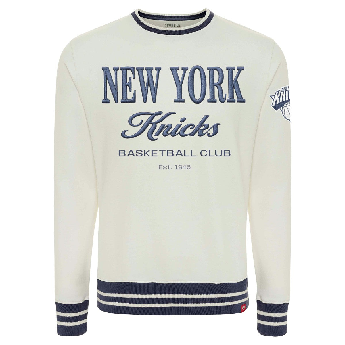 New York Knicks Sportiqe Unisex Athletic Club Collection Ellington Premium Sweatshirt - Cream outlet