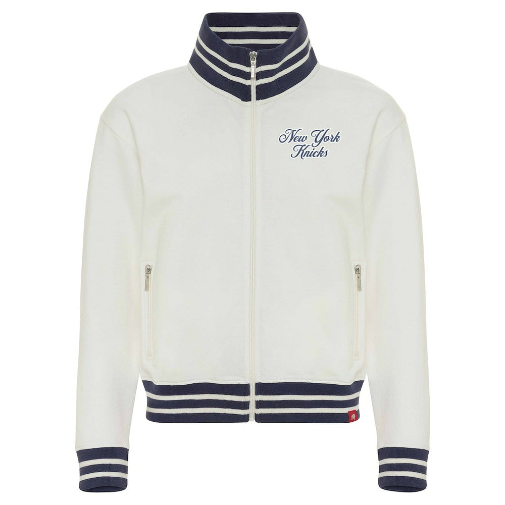 New York Knicks Sportiqe Women's Athletic Club Collection Sutton French Terry Full-Zip Jacket - Cream outlet