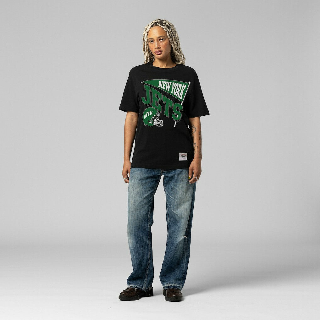 New York Jets Women's Team Dynamic Boyfriend T-Shirt - Black on sale