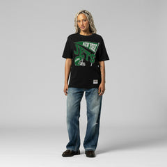 New York Jets Women's Team Dynamic Boyfriend T-Shirt - Black on sale