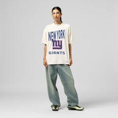 New York Giants Women's Logo Rise Boyfriend T-Shirt - Cream online