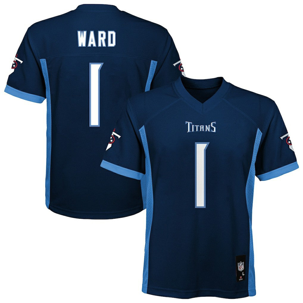 Cameron Ward Tennessee Titans Youth Replica Player Jersey - Navy on sale