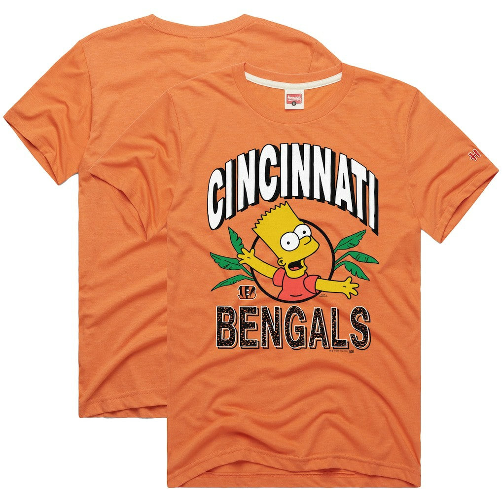 Cincinnati Bengals Homage x The Simpsons Unisex Tri-Blend T-Shirt - Orange online