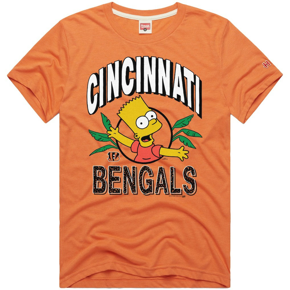 Cincinnati Bengals Homage x The Simpsons Unisex Tri-Blend T-Shirt - Orange online