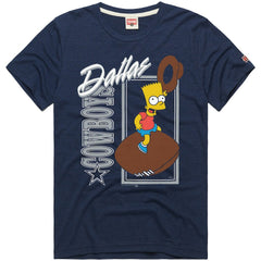 Dallas Cowboys Homage x The Simpsons Unisex Tri-Blend T-Shirt - Navy for sale