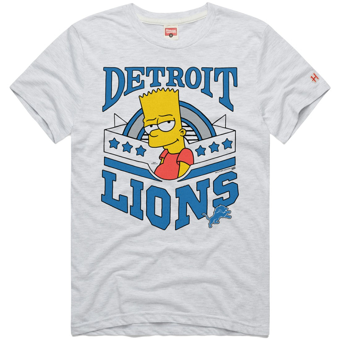 Detroit Lions Homage x The Simpsons Unisex Tri-Blend T-Shirt - White outlet