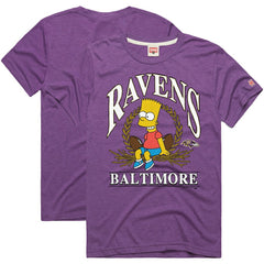 Baltimore Ravens Homage x The Simpsons Unisex Tri-Blend T-Shirt - Purple cheap